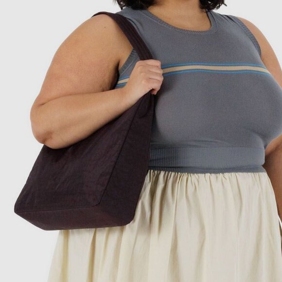 NWT Baggu Regular Shoulder Bag - Chocolate Plum - Picture 6 of 7